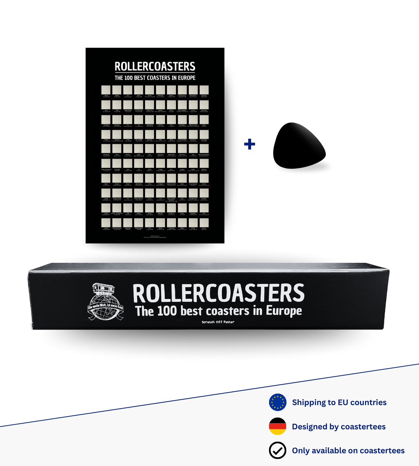 Achterbahn Scratch-Off Poster