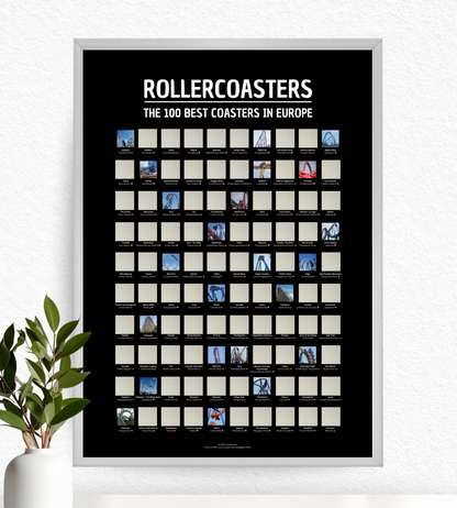 Achterbahn Scratch-Off Poster