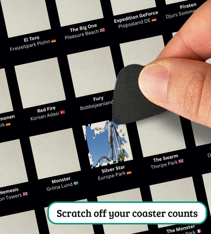 Achterbahn Scratch-Off Poster