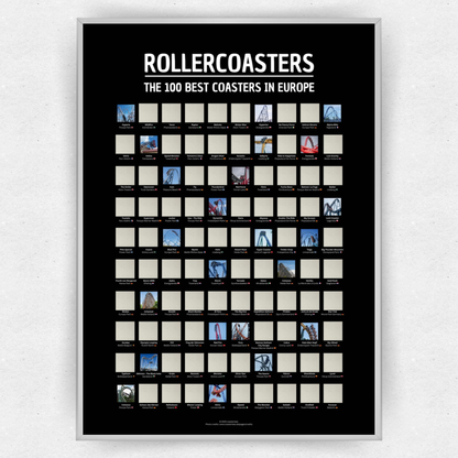Achterbahn Rubbelposter