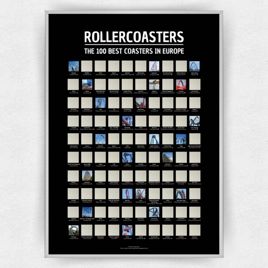 Achterbahn Rubbelposter