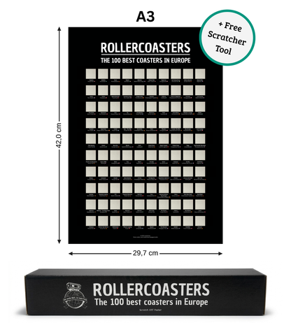 Achterbahn Scratch-Off Poster