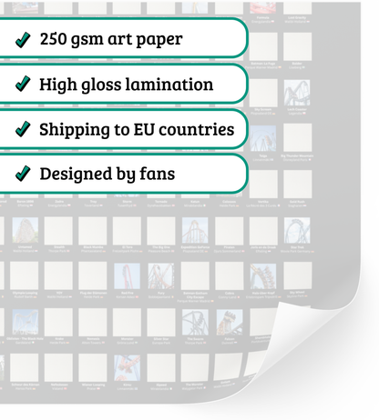 Achterbahn Scratch-Off Poster