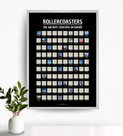 Achterbahn Scratch-Off Poster