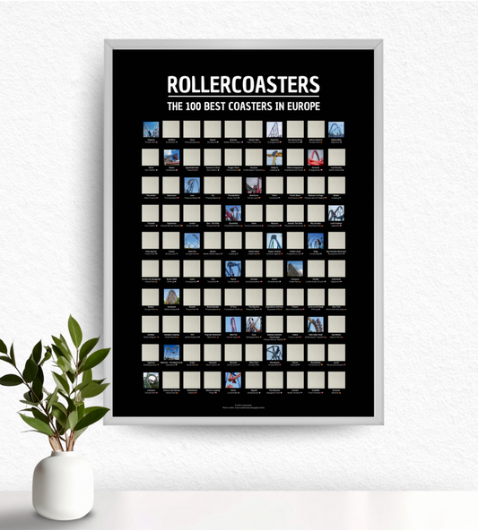 Achterbahn Scratch-Off Poster