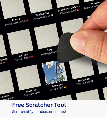 Achterbahn Scratch-Off Poster