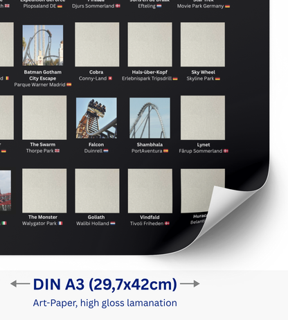 Achterbahn Scratch-Off Poster