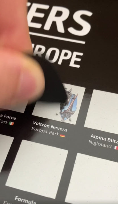 Achterbahn Scratch-Off Poster